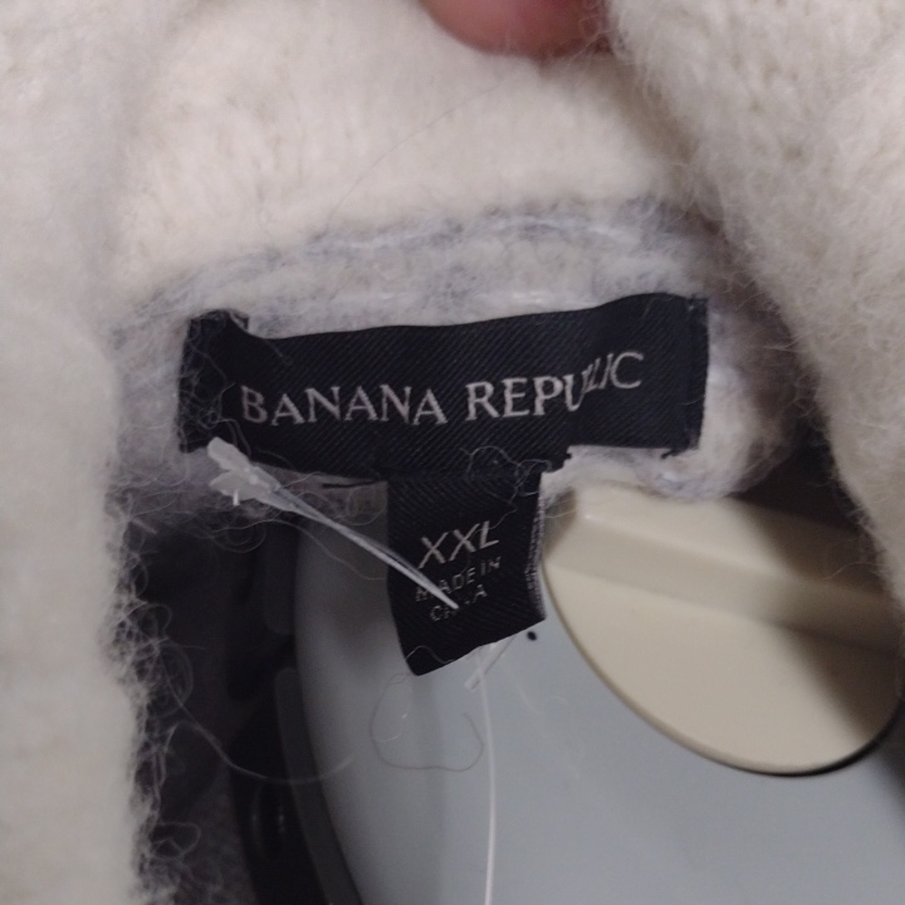 NEWBanana Republic51% Alpaca Cream Turtleneck Bosque Oversized Fair Isle Sweater - Picture 2 of 13